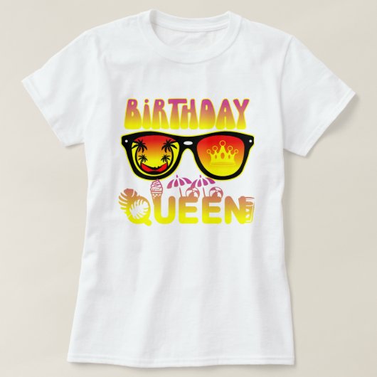 Birthday Queen Design T-shirt (Design voorkant)
