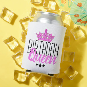Birthday Queen en Pink Crown Blikjeskoeler