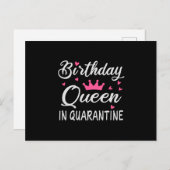 Birthday Queen in Quarantine Briefkaart (Voorkant / Achterkant)