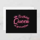 Birthday Queen in Quarantine Briefkaart (Voorkant / Achterkant)