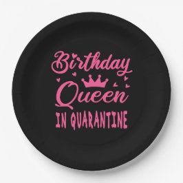 Birthday Queen in Quarantine Papieren Bordje