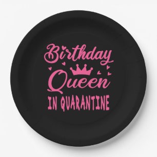 Birthday Queen in Quarantine Papieren Bordje