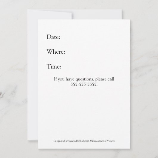 Birthday Rabbit Hero Uitnodiging (Achterkant)