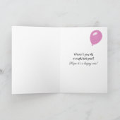 Birthday Rabbit Peeking Over a Snowdrift Kaart (Binnen)