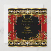 Birthday Red Asian Gold Bamboo Afbeelding Kaart (Achterkant)