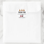 Birthday Red Fire Truck Ronde Sticker (Tas)