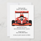 Birthday Red Race Car Kaart (Voorkant)