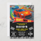 Birthday Red Race Car Kaart (Voorkant)