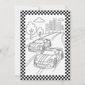 Birthday Red Race Car Kaart (Achterkant)