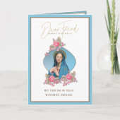 Birthday Religieuze Vriend Maagd Mary Rozen Kaart (Voorkant)