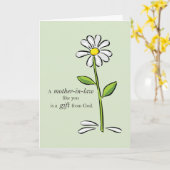 Birthday Religious Green Daisy Flowe Kaart (Gele Bloem)