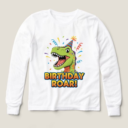 Birthday Roar Cute Dinosaur Birthday Party Design (Motif recto)