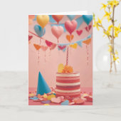 Birthday Robot Overload Kaart (Gele Bloem)