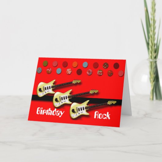 Birthday Rock Kaart (Voorkant)
