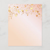 Birthday roos gold florals budget uitnodiging flyer (Achterkant)