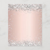 Birthday roos gold Silver Budget Offanodiging Flyer (Achterkant)