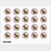 Birthday Rottweiler Ronde Sticker (Vel)