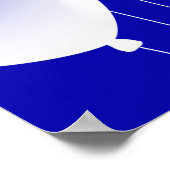 Birthday royal blue ballons name script poster (Hoek)