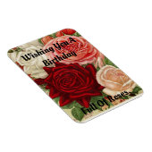 Birthday Rozen Flexible Photo Magnet Magneet (Rechterzijde)