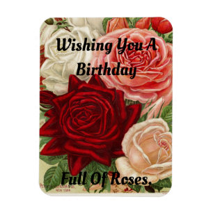 Birthday Rozen Flexible Photo Magnet Magneet