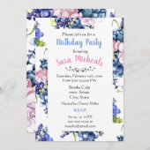 Birthday Rozen Kaart (Voorkant / Achterkant)