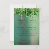 Birthday Rustic Woodland Roos Green Drift Leafs Kaart (Voorkant)