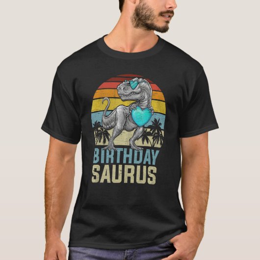 Birthday Saurus Rex Dino Birthdayssaurus Matching T-shirt (Voorkant)