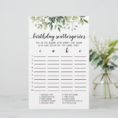 Birthday Scattergories editable game (Staand voorkant)