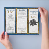 Birthday Scavenger Hunt List: Zodiac Leo Flyer (Hand)