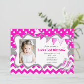 Birthday Schaats Pink Girl Kaart (Staand voorkant)