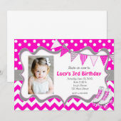 Birthday Schaats Pink Girl Kaart (Voorkant / Achterkant)