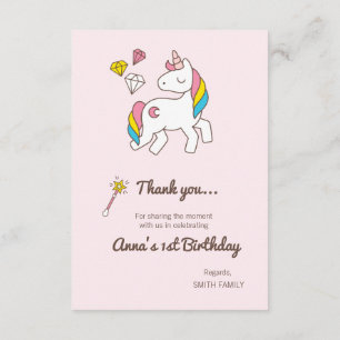 Birthday. Schattigee Eenhoorn met Schattigee Rand Kaart
