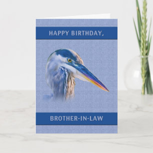 Birthday, schoonbroer, Great Blue Heron Kaart