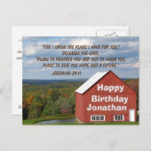 Birthday Scripture Jeremiah 29:11 Ik ken de planne Briefkaart (Voorkant / Achterkant)