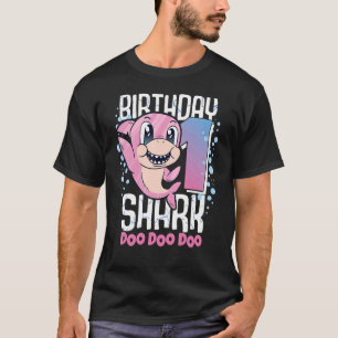 Birthday Shark 1st Birthday Girl Shark 1 jaar Shar T-shirt