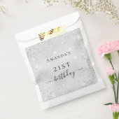 Birthday Silglitter sparkles name elegant Bedankzakje (Gezegeld)