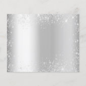 Birthday Silver Blauw Glitter-budget behalve datum Flyer (Achterkant)