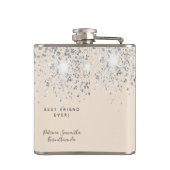 Birthday Silver Culter Klitter vrienden Heupfles (Achterkant)