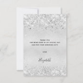 Birthday Silver Glitter-stof bedankt (Achterkant)