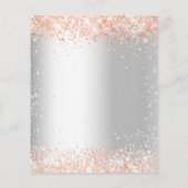 Birthday Silver roos Gold-uitnodiging Flyer (Achterkant)