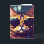 BIRTHDAY SISTER COOL CAT CARTE DE REMERCIEMENT<br><div class="desc">À UNE GRANDE SOEUR ET UNE VÉRITABLE CARTE D'ANNIVERSAIRE CHAT COOL</div>