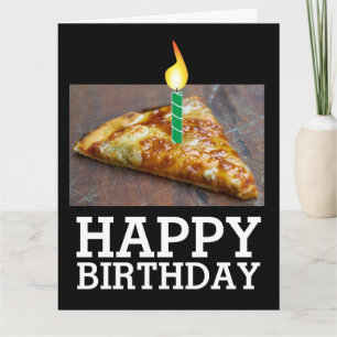 BIRTHDAY SLICE OF PIZZA with CANDLE OVERSIZED KAAR Kaart