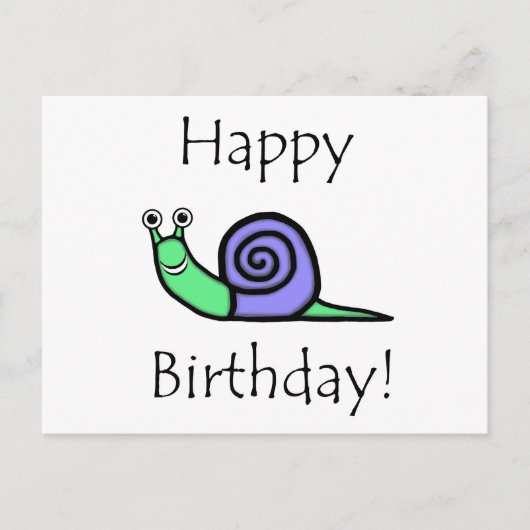 Birthday Snagel Briefkaart (Voorkant)