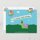 Birthday Snail Pun Briefkaart (Voorkant / Achterkant)