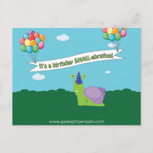 Birthday Snail Pun Briefkaart