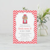 Birthday Snoep Red Gumball Machine Kaart (Staand voorkant)