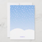 Birthday Snowman Blue Invitation Kaart (Achterkant)