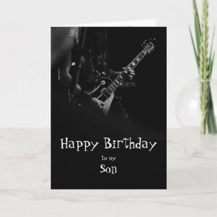 Birthday Son Fun You Rock Music Card Kaart