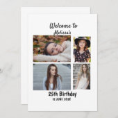 Birthday Specialized 4 Foto Collage Kaart (Voorkant / Achterkant)