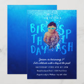 "Birthday Splash" Pool Party-uitnodigingen Kaart (Voorkant / Achterkant)